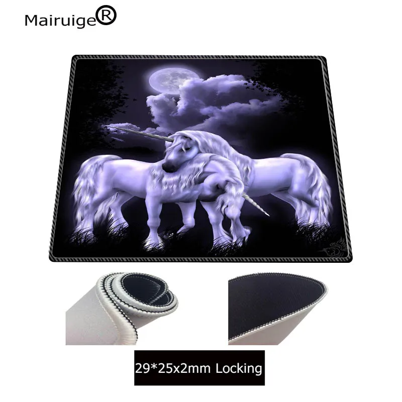 

Mairuige Unicorn Comfort Mouse Mat Gaming keyboard Animal Horse Mousepad Size for 18x22cm 20x25cm 25x29cm Rubber Mousepads