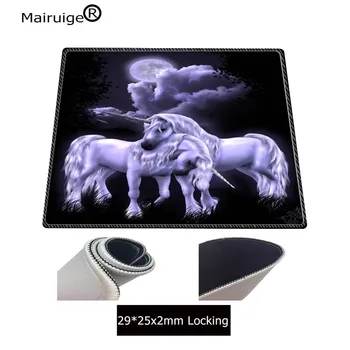 

Mairuige Unicorn Comfort Mouse Mat Gaming keyboard Animal Horse Mousepad Size for 18x22cm 20x25cm 25x29cm Rubber Mousepads