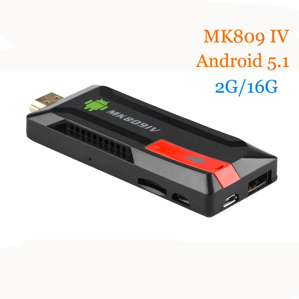 [WeChip] MK809 IV TV Stick RK3229 четырехъядерный 2 ГБ + 16 32 бит android 5 1 TF карта (до Гб) Wi Fi 4K BT4.0 Kodi