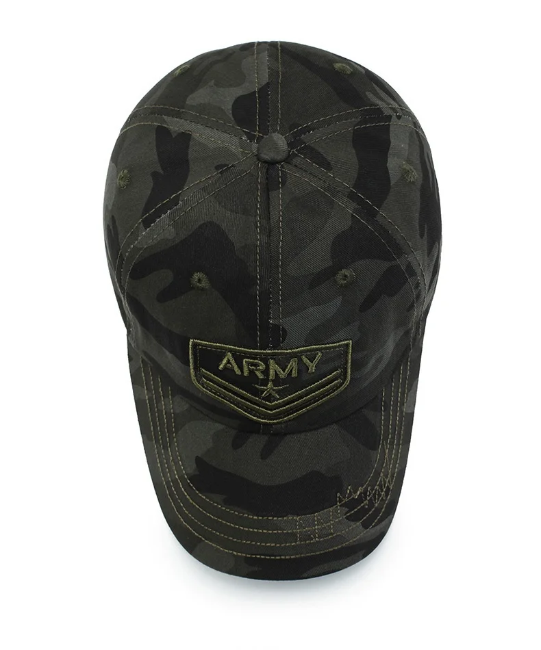Мужская тактическая бейсбольная кепка с вышитым логотипом, регулируемая камуфляжная кепка в стиле джунглей, армейский козырек спецназа