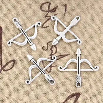 

10pcs Charms Crossbow 26x25mm Antique Making Pendant fit,Vintage Tibetan Bronze Silver color,DIY Handmade Jewelry