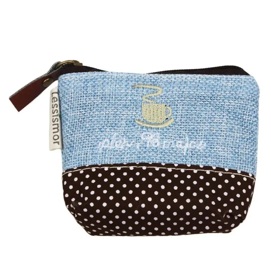 

Sleeper #4000 New Small Canvas Purse Zip Wallet Lady Coin Case Bag Handbag Key Holder
