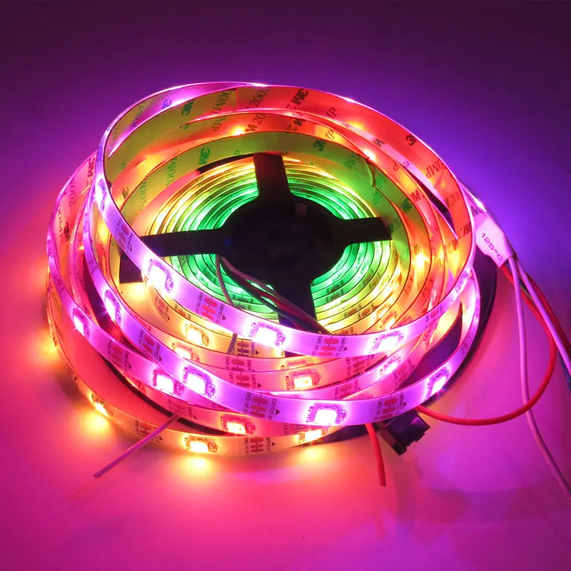 Светодиодная ленсветильник WS2812B 5 в RGB 5050 SMD 30 светодиодов/м с встроенными
