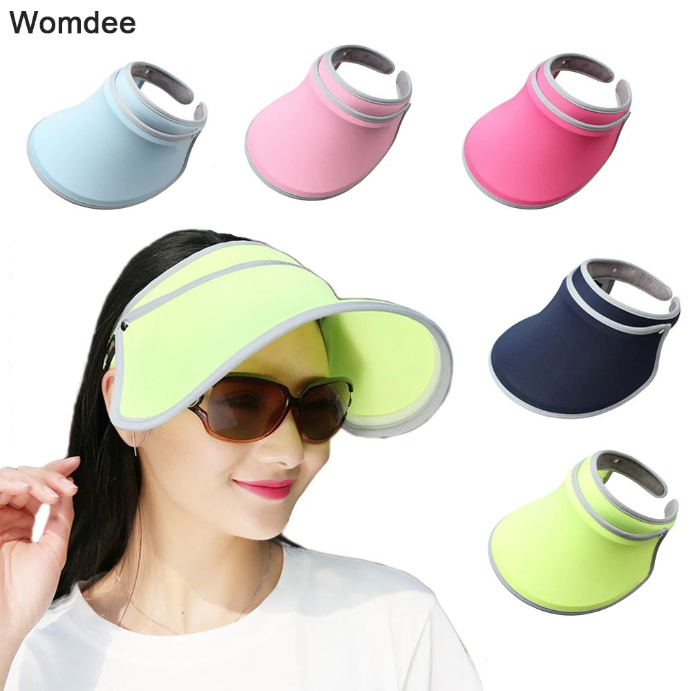 

2019 Fashion Men Women Casual Sun Hats Empty Top Milk Silk Sunshade Hat Sports Bicycle Visor Sunhat 360 degree rotation Cap