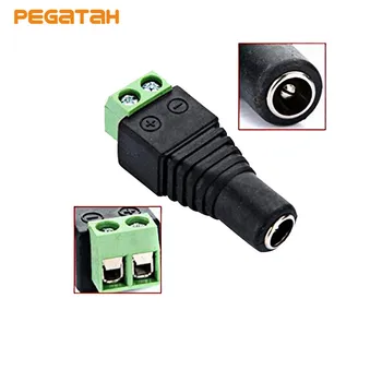 

10PCS male DC Power Jack & Plug Screw-on Wire Connector for cctv camera