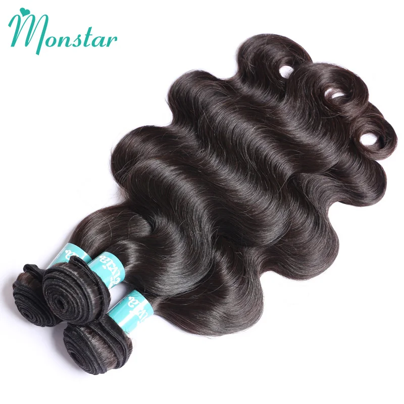 

Monstar 1/3/4 Pcs Peruvian Body Wave Bundles Cheap Unprocessed Remy Hair Bundles Wavy Human Hair Weft Natural Color 8- 40 inch