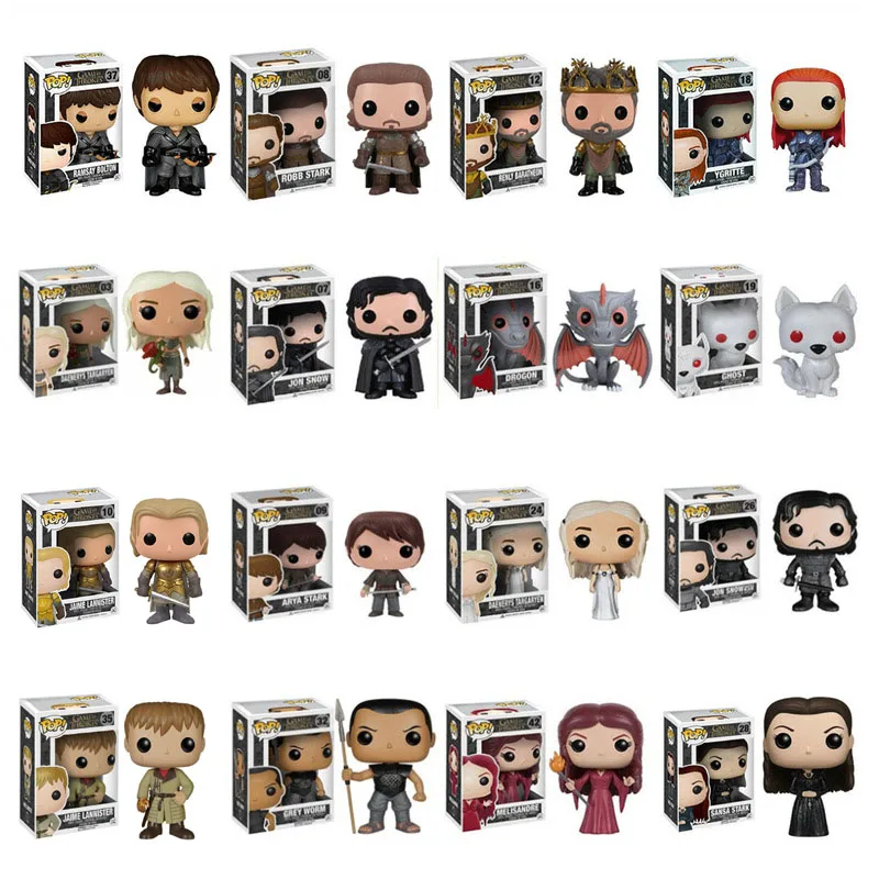 

FUNKO POP Game of Thrones Sansa Stark Jon Snow Drogon Action Figurine Model Collectible Toys for Kids Birthday Christmas Gift