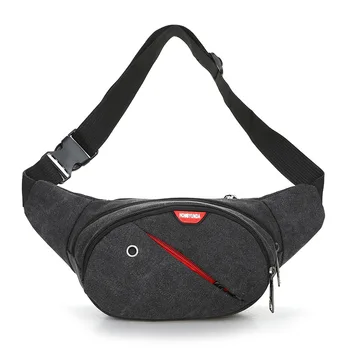 

Zipper Waist Bag Canvas Adjustable Belt Fanny Pack Bags Chest Belt Bags Crossbody Chest Bags Sac Banane Water Resistant