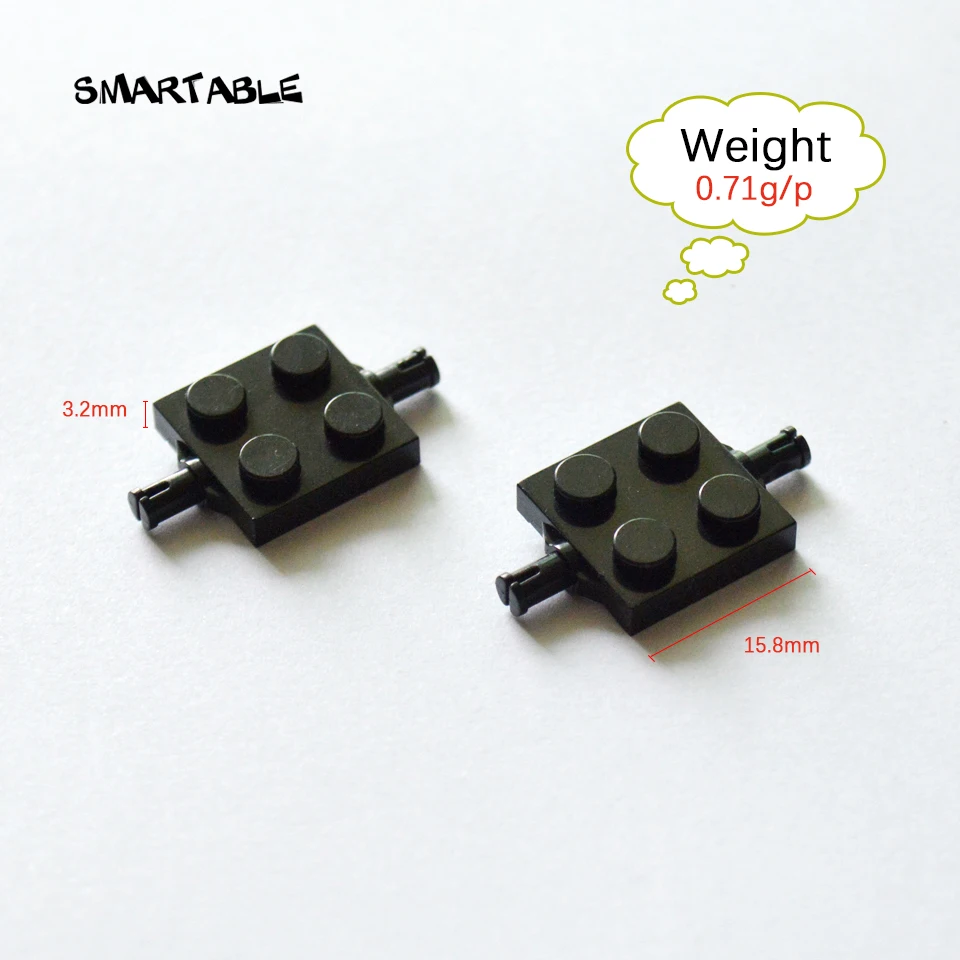 

Smartable Plate Special 2 x 2 with Wheel Holders MOC Part Building Blocks DIY Toys For Cars Compatible 4600 140pcs/lot