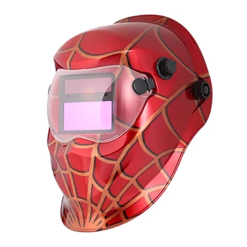 

Professional Red Cobweb Solar Welding Helmet Auto Darkening Welding Mask