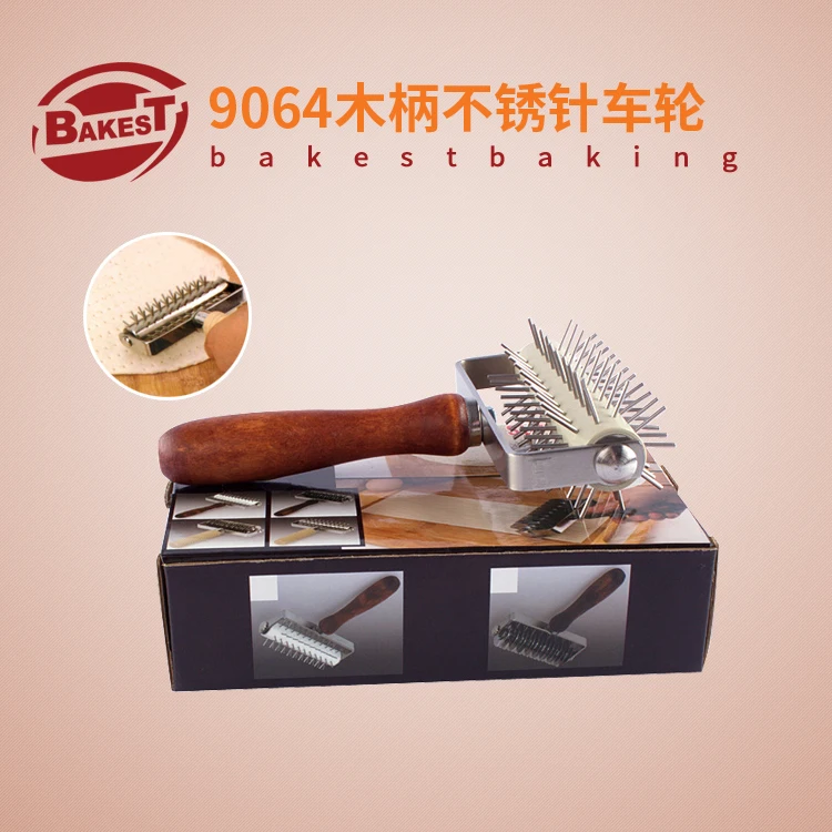 

BAKEST Stainless Steel Dough Cutter With Wooden Handle Pastry Roller Cake Baking Tools