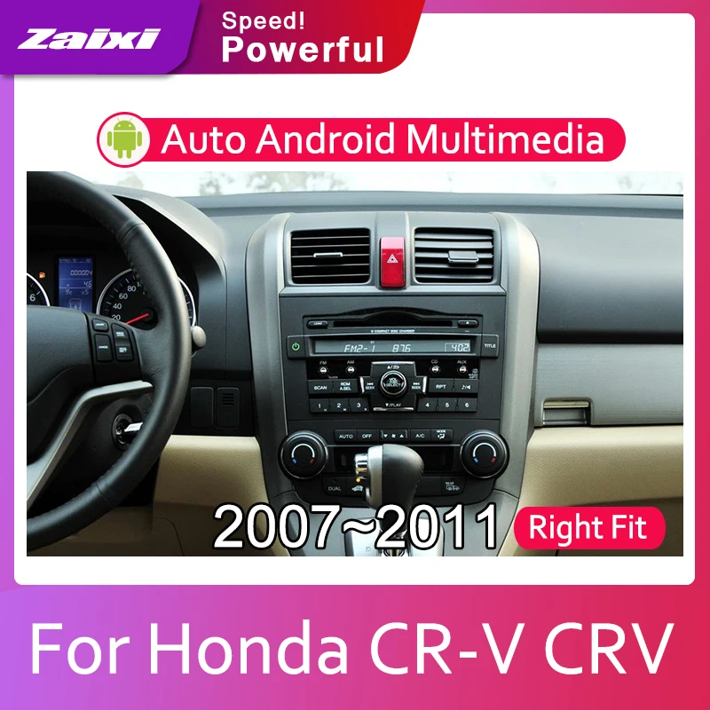 Excellent ZaiXi Android 2 Din Car radio Multimedia Video Player auto Stereo GPS MAP For Honda CR-V  CRV 2007~2011 Media Navi Navigation 5