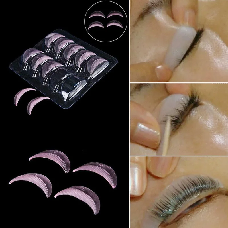 

10PCS Silicone Eyelash Permanent Perm Curler Curling Root Lifting False Fake Eyelash Shield Pad Permanent Perm Curler