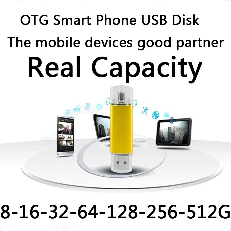 OTG USB флэш-накопитель 8 ГБ/16 ГБ/32 ГБ флэш-памяти смарт-телефонов и планшетных ПК Флэшка OTG реальные Ёмкость OTG 64 Гб карта памяти Usb2.0 1 ТБ 2 ТБ