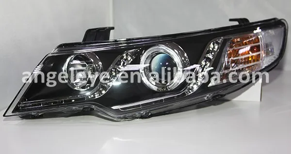 2009 2013 год для KIA Cerato Forte светодиодный ные фары Angel Eyes LD|led angel eyes|angel eyes headlightled |