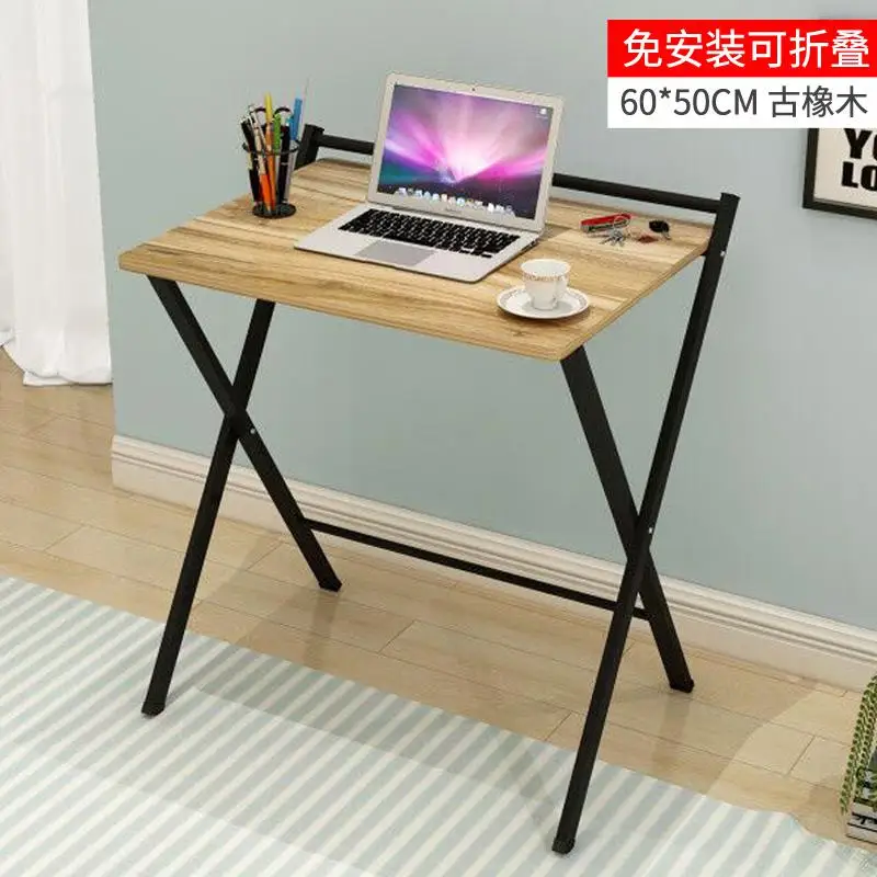 Folding Table Fashion Home Desktop Computer Desk Notebook Table Simple Desk Writing Desk Free Installation Multi-function - Цвет: style11