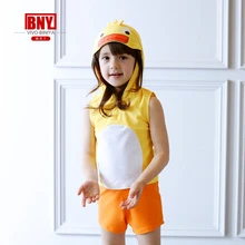 Для мальчиков и девочек милые Купальник Дети Один 1 предмет гидрокостюм детей мультфильм молния купальники Предохранители сыпи спорта людей защиты от солнца UPF50+ желтый