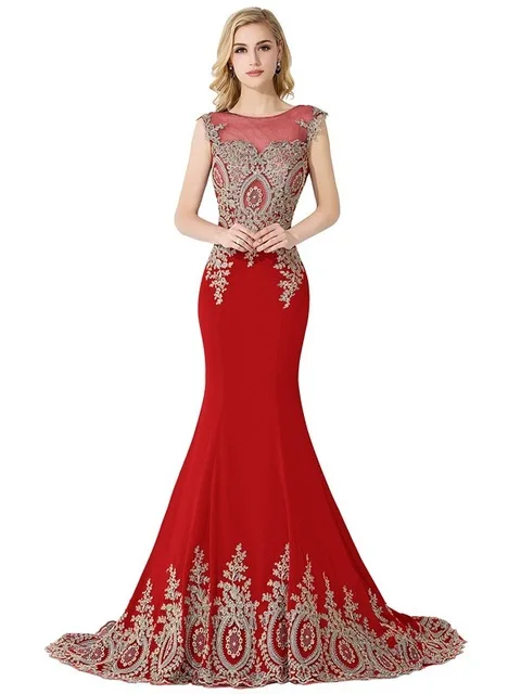 3 вида стилей Вечерние платья Длинные без рукавов Русалка кружевные платья Длинные женские вечерние платья платье для выпускного вечера - Цвет: CPS235 red