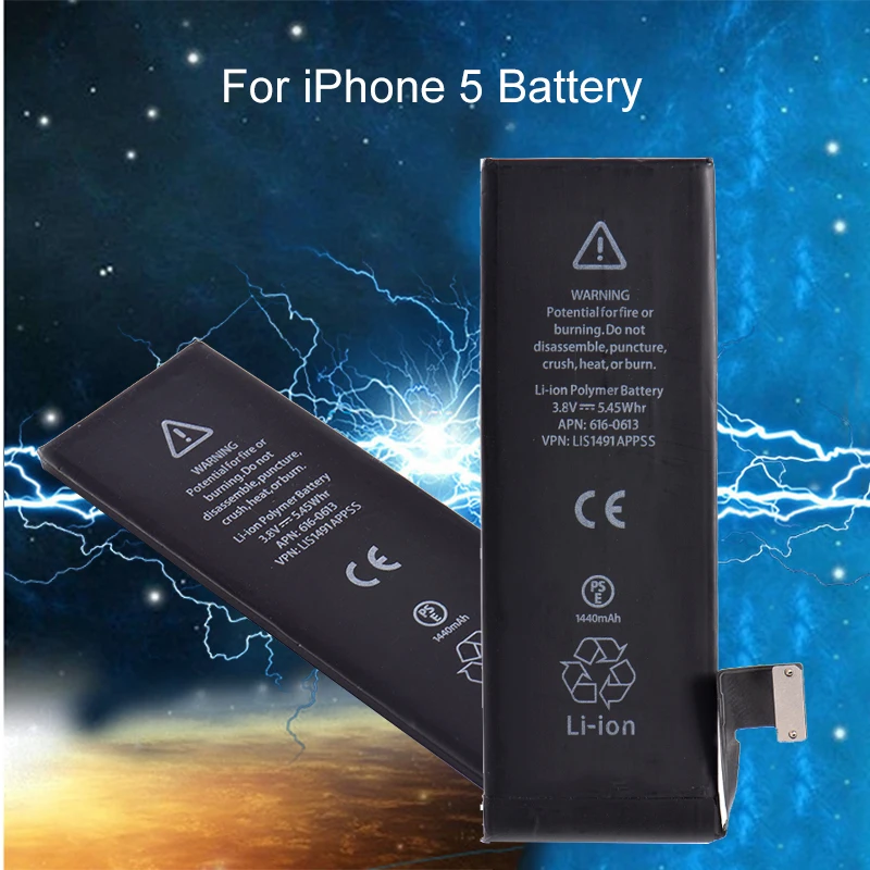 1440mAh Li-ion Repalce Battery for iPhone 5 Internal Replacement Mobile Phone Built-in Lithium Battery For iPhone 5 1440mAh Li-ion Repalce Battery for iPhone 5 Internal Replacement Mobile Phone Built-in Lithium Battery For iPhone 5