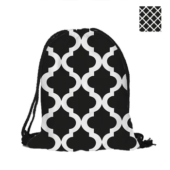 

Classic Pattern Variety Of Colors Drawstring Backpack For Beach School Shopping Shoulder Bag Custom Colors Polyster Backpacks