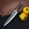 SUNNECKO-Juego de Cuchillos de Cocina japonés Damasco VG10, herramienta de mango de 5 pulgadas, utilidad, 8 pulgadas, Chef Kinfe Cuchillo de cocina G10, 2 uds. ► Foto 2/6
