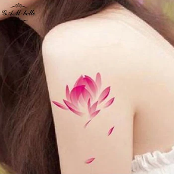 

Flower Tattoo stickers Personalized Ink Lotus Flower Tattoo Stickers Waterproof Women Realistic Tattoo Stickers