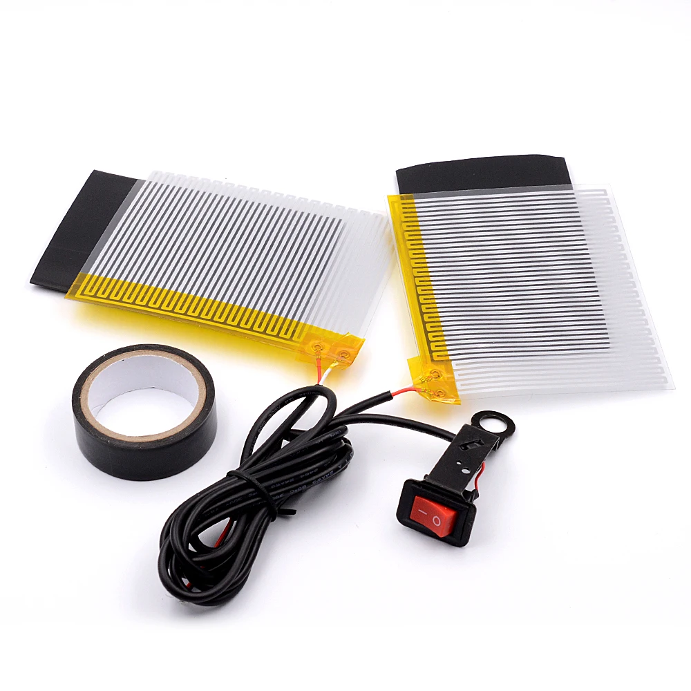 Motorcycle Heated Grip Pads Handlebars ATV Scooter Grips Heater Flexible Adhesive Quick Warm Up Time