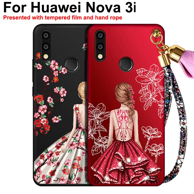 Для huawei Nova 3i чехол милые девушки мягкий для телефона Nova3i 3 Защита основа