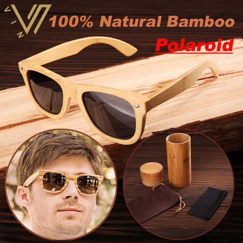 Настоящие бамбуковые деревянные солнцезащитные очки, поляризационные деревянные мужские солнцезащитные очки от солнца ручной работы, мужские очки Gafas Oculos De Sol Madera