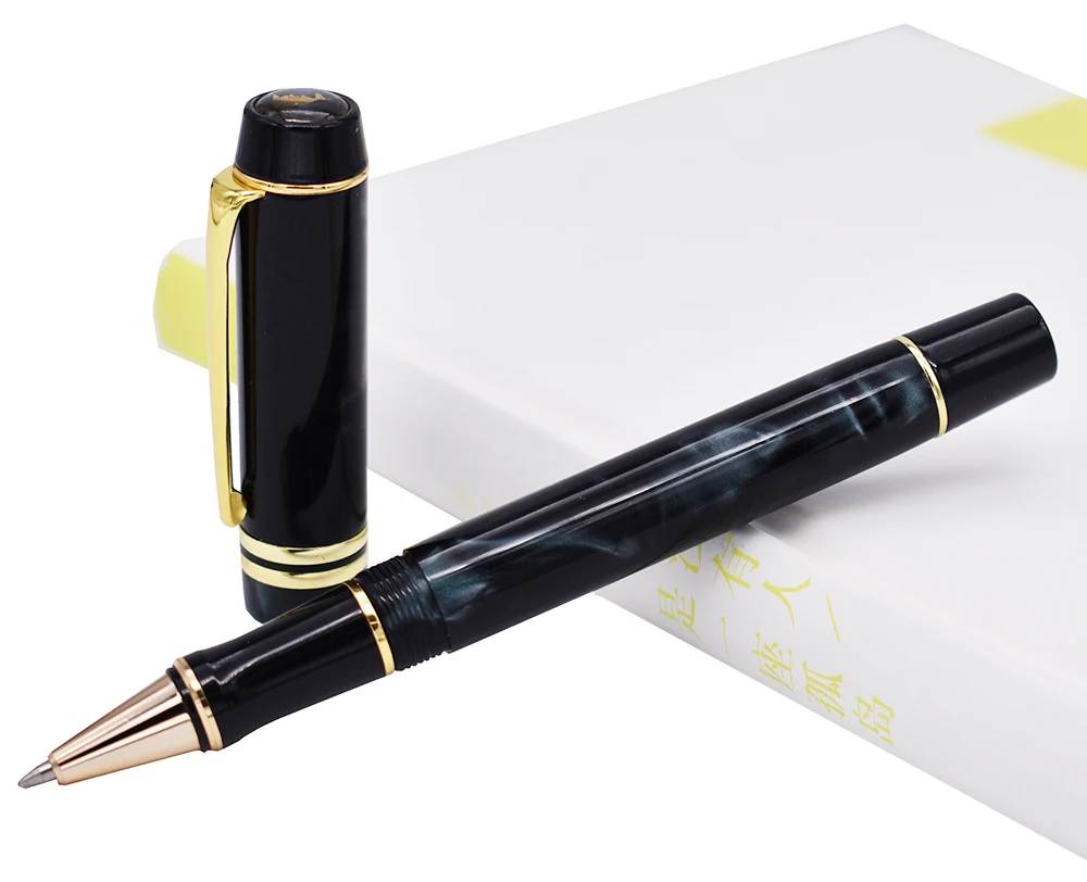 

Kaigelu 316 Celluloid Rollerball Pen with Smooth Refill, Beautiful Marble Gray Pattern Writing Gift Pen Office Business Supplies