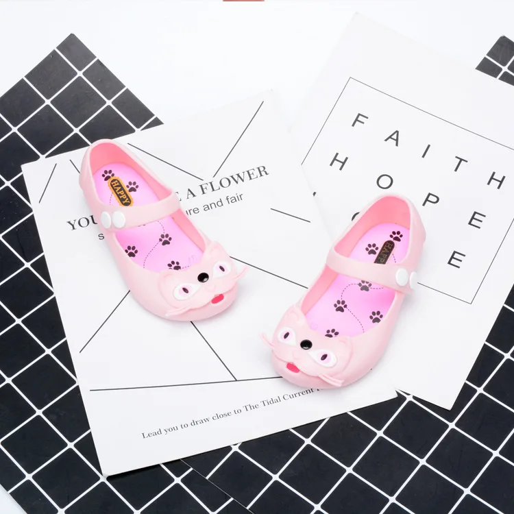 Mini Melissa/Новинка года; обувь для девочек; сандалии мыльницы отделанные хрусталем; детская обувь с перфорацией; детские сандалии принцессы для маленьких девочек - Цвет: 3