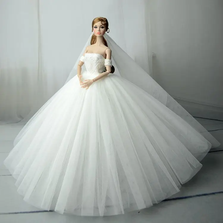 NK/один предмет; свадебное платье принцессы ручной работы; Благородные вечерние платья для куклы Барби; Модный дизайнерский наряд; лучший подарок для девочки; кукла 015A