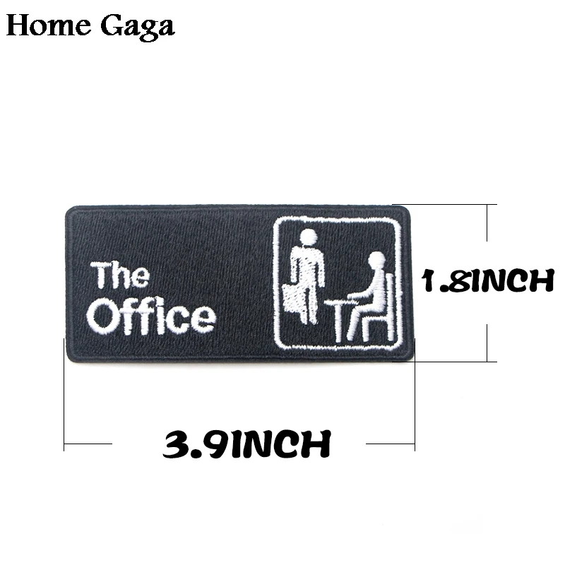 

Homegaga The office tv show letter Patches DIY Embroidered badges Iron on sewing pour clothes Applique accessories sticker D1724