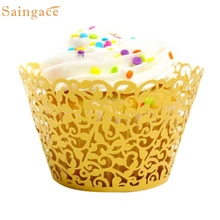 24 шт. торт чашки немного винограда шнурка Лазерная резка Кекс Обертка лайнер чашки выпечки сдобы одноразовые Гато Бриджи tazas de torta