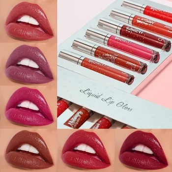 

6pcs/lot Pudaier Liquid Matte Lip Gloss Kit Pigment Nude Lips Makeup Waterproof Moisturizing Lipstick Soft Lip Tint Cosmetics