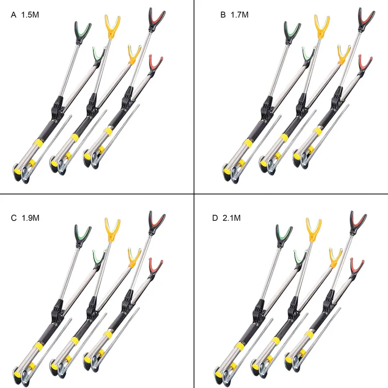 

2019 New Style Stainless Anti-slip Telescopic Fishing Rod Holder Rack Bracket Fishing Pole Stand Equipment 1.5/1.7/1.9/2.1m