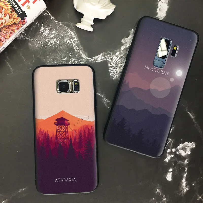 

Minimalist Scenic Natural Scenery words TPU Soft Silicone Phone Case Shell Cover For Samsung S7 Edge S8 S9 Plus Note 8 9