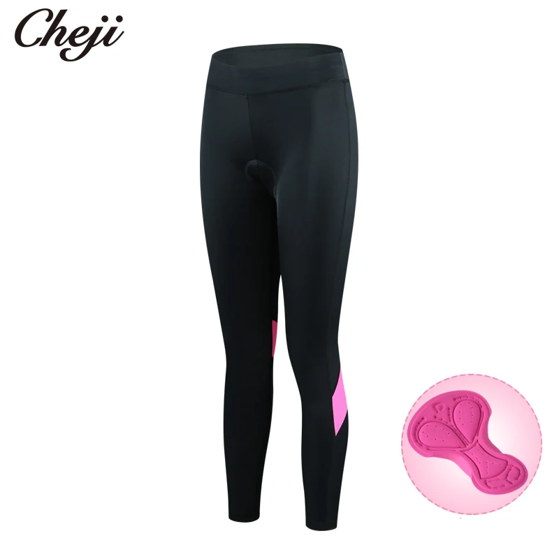 CHEJI женские штаны для велоспорта дышащие гелевые мягкие 3/4 шорты MTB Дорожный велосипед одежда велосипедный колготки и брюки спортивная одежда - Цвет: Long pants pink