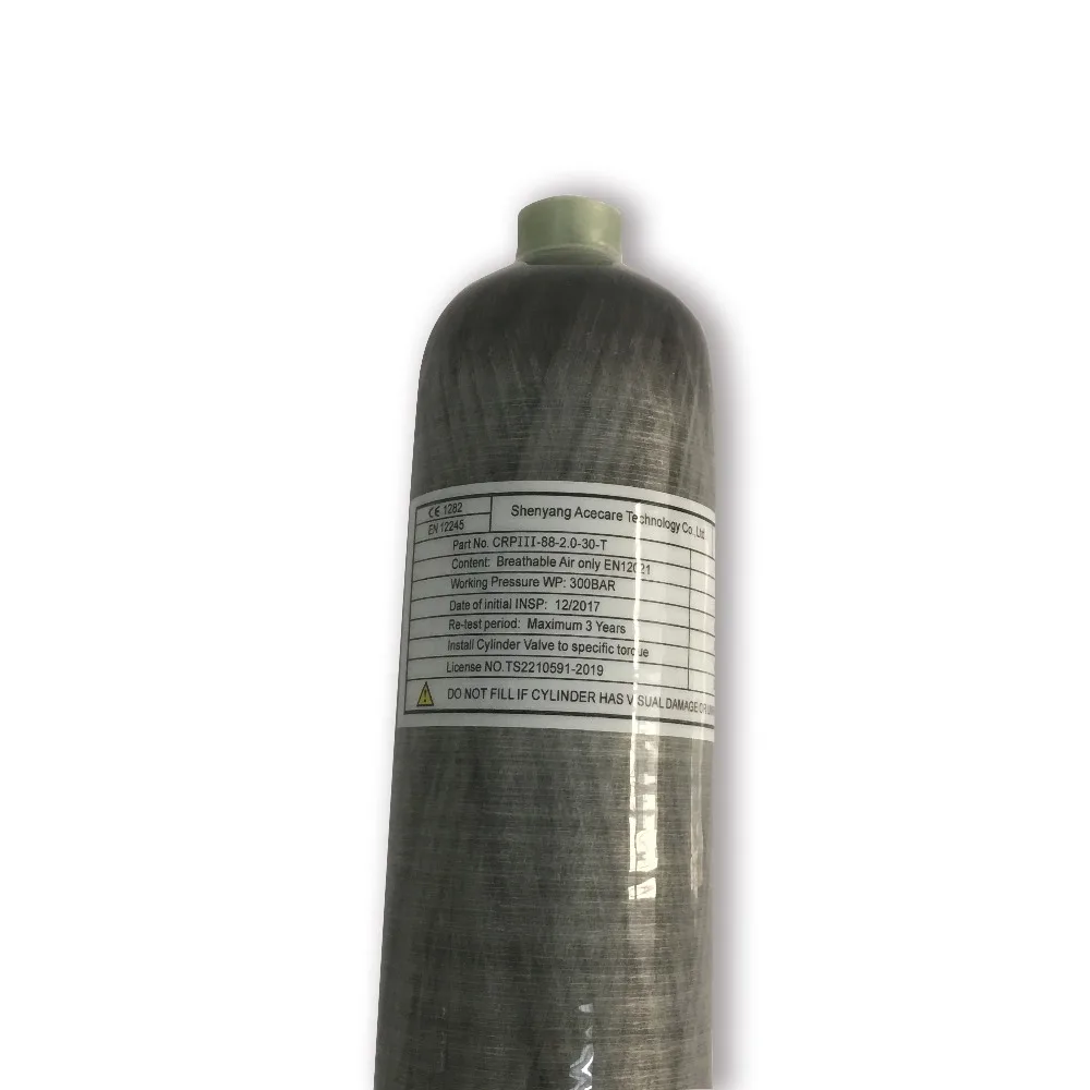 Хорошее качество 2L углеродное волокно композитный цилиндр композитный акваланг для пейнтбола Заправка и дыхание Прямая доставка