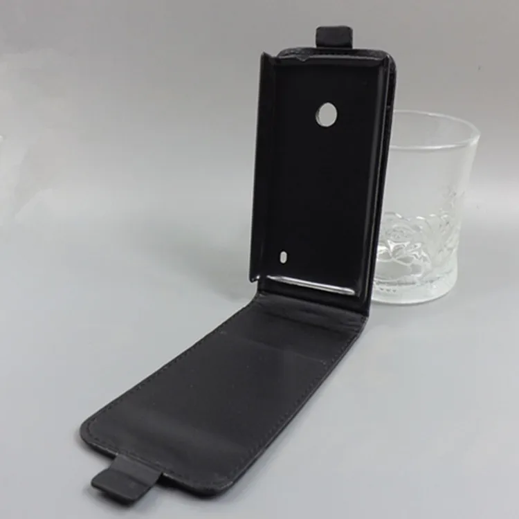 Для microsoft Lumia 520 525 526 вертикальный откидной Чехол Открытый вниз/вверх задняя