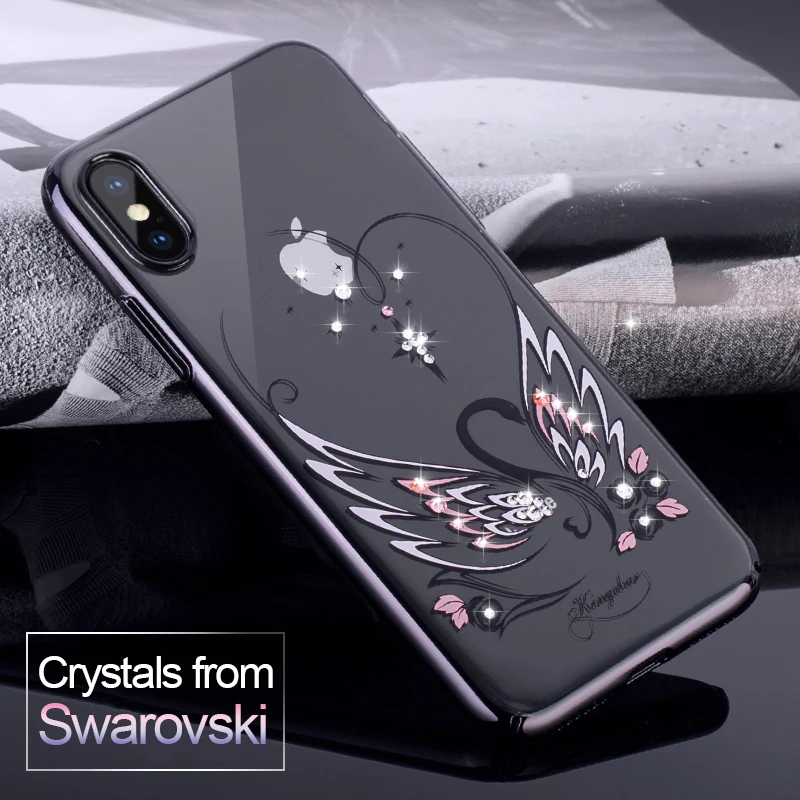 KINGXBAR чехол для iPhone X 7 8 плюс крышка кристаллами от Swarovski горный хрусталь Plus