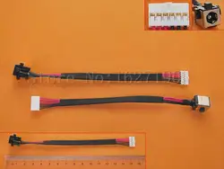 5 шт./лот Новый PJ563 DC Jack для ASUS K55 K55A U57 U57A (с кабелем, 6 кеглей, размер: 2,5 мм) DC разъем для ноутбука Разъем питания Замена