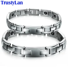 TrustyLan модный трендовый мужской женский брендовый браслет из нержавеющей стали, магнитные браслеты для здоровья, браслет на цепочке, ювелирные изделия