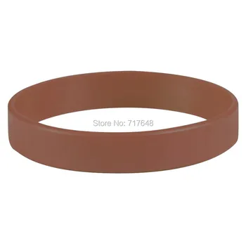 

100pcs Blank Plain Brown wristband silicone bracelets free shipping by epacket A