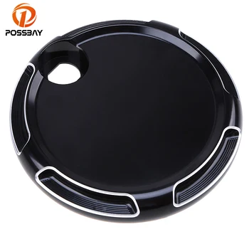 

POSSBAY Aluminum Motorcycle Contrast Cut Fuel Gas Door Cover for Harley Electra Street Road Glide 2008 2009 2010-2016 Motorbike