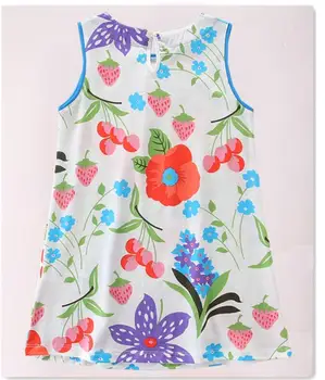 

6pcs/lot girls dress kids children clothing flower sleeveless girl dress 2-7T sylvia 587604752521