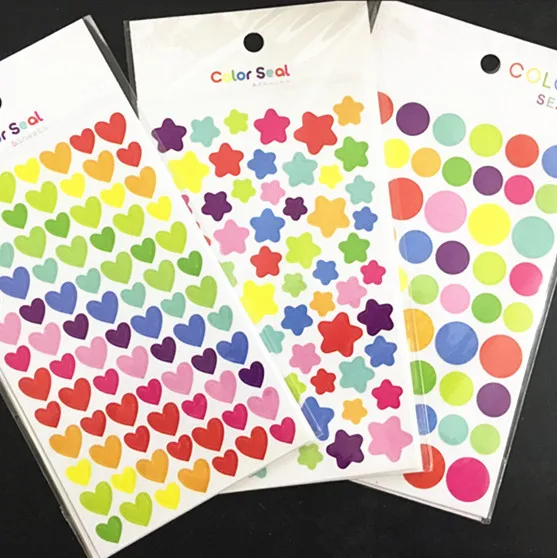 

6Pcs/Set Notebook Stickers Class Sticky Paper Label Classic Adesivi Kawaii Diary Sticker 3 Styles Children Stickers