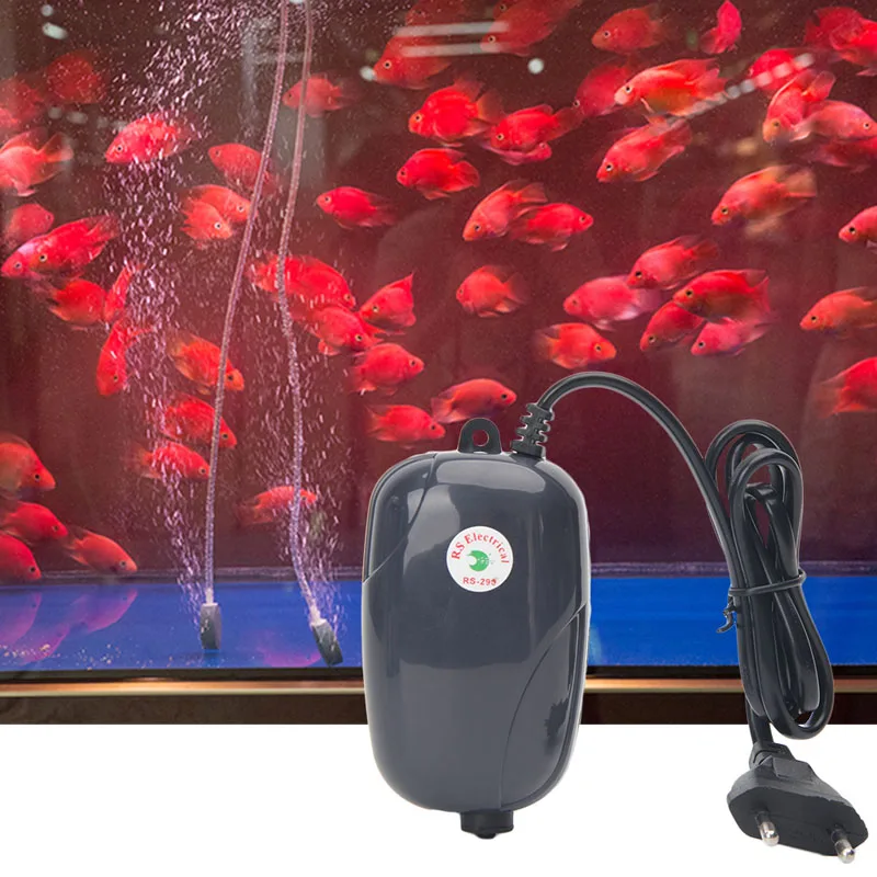 3W 5W Aquarium Oxygen Fish Air Pump Tank Silent EU Plug Single Double Hole