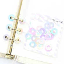 Domikee цеативный лазерный бумажный материал 6 связующее кольцо планировщик внутренний бумажный лист отверстия декоративные защитные аксессуары