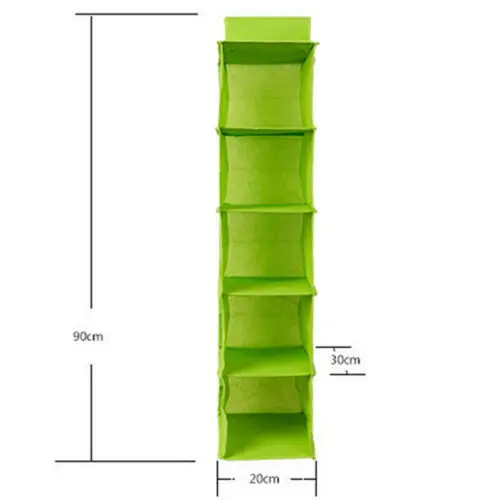 5 полка висячий шкаф секционный для хранения органайзер обуви Одежда тканевый